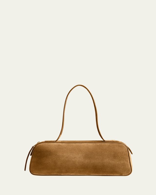Simona Zip Suede Shoulder Bag